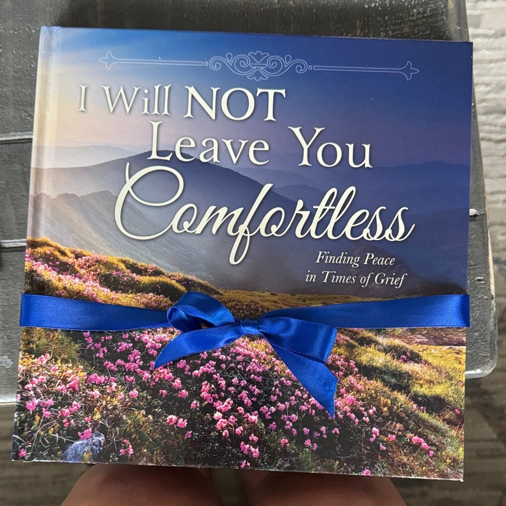 Inspirational Book with Blue Ribbon